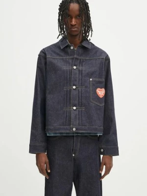 Human Made kurtka jeansowa Denim Work Jacket Past kolor niebieski przejściowa HM29JK002
