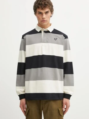 Human Made longsleeve bawełniany RUGBY kolor czarny wzorzysty HM30CS006