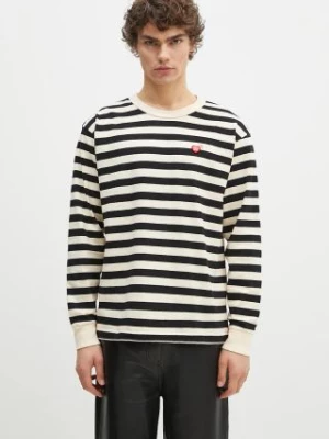 Human Made longsleeve bawełniany Striped Longsleeve kolor beżowy wzorzysty HM28CS039