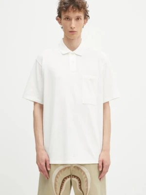 Human Made polo bawełniane męski kolor biały gładki HM29CS025