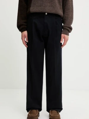 Human Made spodnie bawełniane SKATER męskie kolor granatowy proste HM30PT013