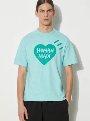 Human Made t-shirt bawełniany Color męski kolor zielony z nadrukiem HM27CS006