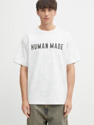 Human Made t-shirt bawełniany dwustronny Knitted męski kolor biały z nadrukiem HM29CS034