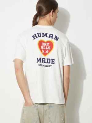 Human Made t-shirt bawełniany Graphic męski kolor biały z nadrukiem HM27TE007