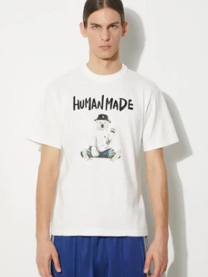 Human Made t-shirt bawełniany Graphic męski kolor biały z nadrukiem HM27TE016