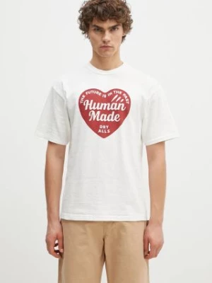 Human Made t-shirt bawełniany Graphic męski kolor biały z nadrukiem HM28TE007