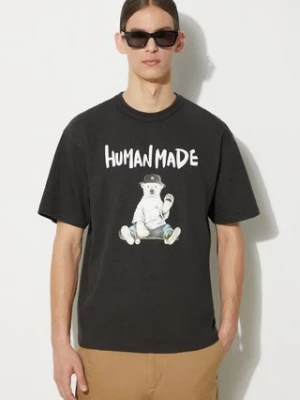 Human Made t-shirt bawełniany Graphic męski kolor czarny z nadrukiem HM27TE016