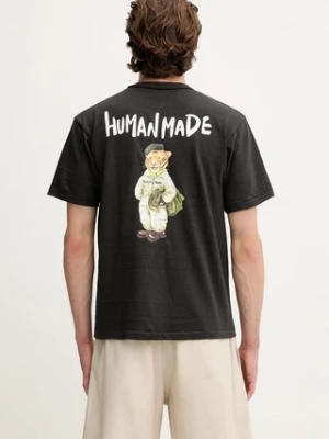 Human Made t-shirt bawełniany Knitted męski kolor czarny z nadrukiem HM29TE013