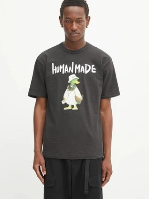 Human Made t-shirt bawełniany Knitted męski kolor czarny z nadrukiem HM29TE014