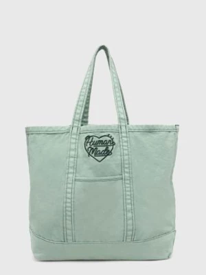 Human Made torebka Garment Dyed Tote Bag kolor zielony HM27GD037