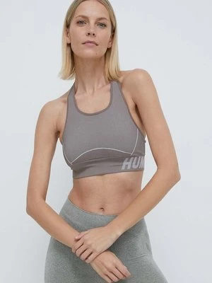 Hummel biustonosz sportowy hmlTE CHRISTEL SEAMLESS SPORTS kolor beżowy melanż 213753