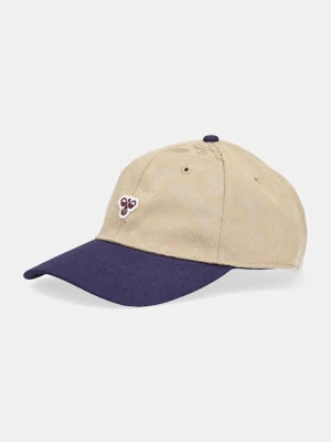 Hummel czapka z daszkiem kolor zielony z aplikacją 228091
