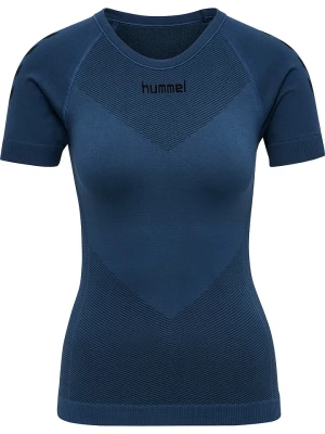 Hummel Koszulka sportowa "First Seamless" w kolorze granatowym rozmiar: M/L