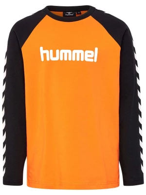 Hummel Koszulka w kolorze pomarańczowo-czarnym rozmiar: 110