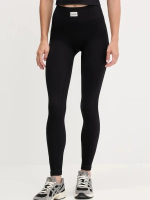 Hummel legginsy treningowe damskie kolor czarny gładkie 230305