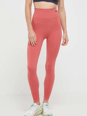 Hummel legginsy treningowe hmlTIF SEAMLESS HIGH WAIST TIGHTS kolor czerwony gładkie 210492