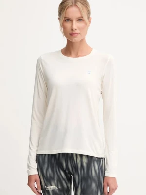 Hummel longsleeve do jogi kolor beżowy 230449