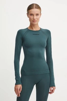 Hummel longsleeve treningowy Shaping Seamless kolor zielony 216775