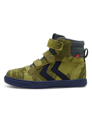 Hummel Skórzane sneakersy "Stadil Print Jr" w kolorze khaki rozmiar: 27