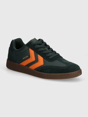 Hummel sneakersy skórzane VM78 CPH ML kolor zielony 225072