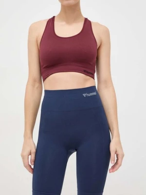 Zdjęcie produktu Hummel szorty treningowe Tif kolor granatowy gładkie high waist