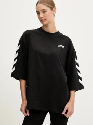 Hummel t-shirt bawełniany damski kolor czarny 227561