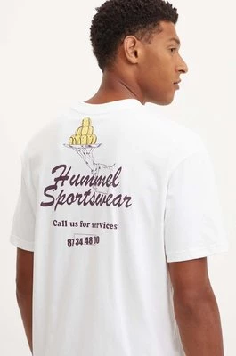 Hummel t-shirt bawełniany Hummel x Peanuts męski kolor biały z nadrukiem 226086