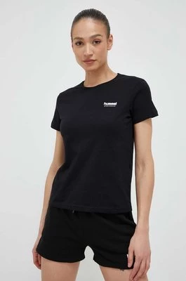 Hummel t-shirt bawełniany hmlLGC KRISTY SHORT T-SHIRT kolor czarny 219222