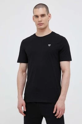 Hummel t-shirt bawełniany kolor czarny gładki
