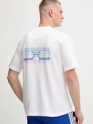 Hummel t-shirt bawełniany męski kolor biały wzorzysty 227559