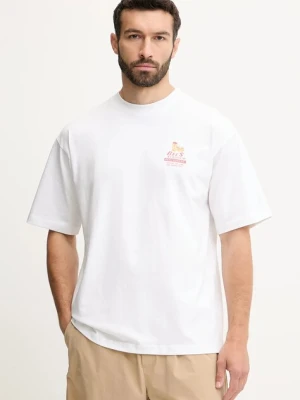 Hummel t-shirt bawełniany męski kolor biały z nadrukiem 227549