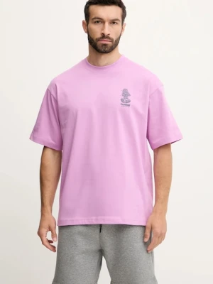 Hummel t-shirt bawełniany męski kolor fioletowy z nadrukiem 227549