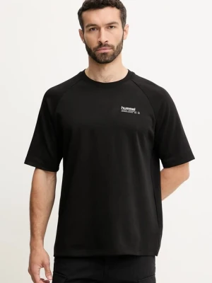 Hummel t-shirt męski kolor czarny z nadrukiem 227643