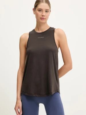 Hummel top treningowy Vanja kolor brązowy 214242