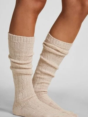 Hunkemöller 2 pary długich skarpet Beżowy