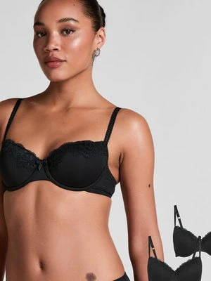 Hunkemöller 2 sztuki biustonoszy usztywnianych z fiszbinami Czarny