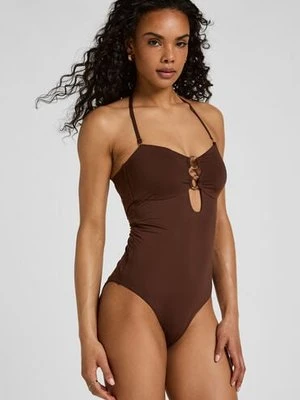 Hunkemöller Bandeau Bikini Top Madrid Brązowy