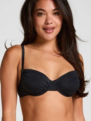 Hunkemöller Bardolino Biustonosz Bikini z Fiszbinami i Wyściółką Czarny