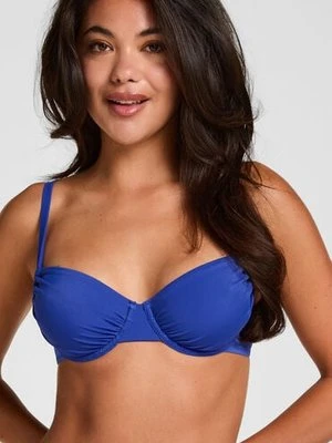 Hunkemöller Bardolino Biustonosz Bikini z Fiszbinami i Wyściółką Niebieski