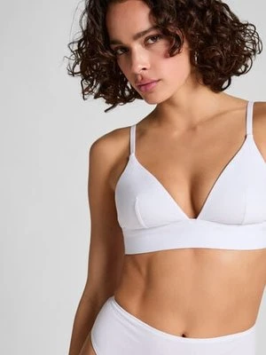 Hunkemöller Bawełniana braletka Biały