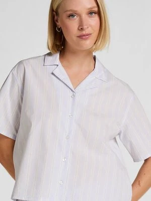 Hunkemöller Bawełniana Kurtka w Paski Fioletowy