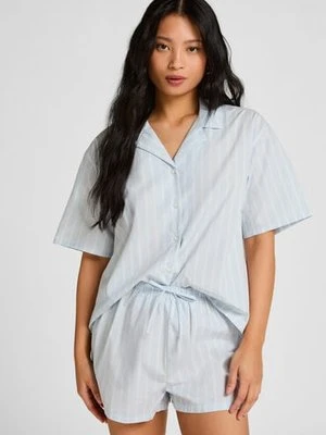 Hunkemöller Bawełniana Kurtka w Paski Niebieski