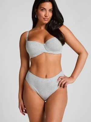Hunkemöller Bawełniane brazyliany z wysokim wycięciem Szary