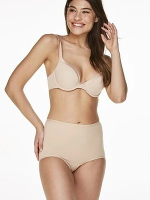 Hunkemöller Bawełniane majtki maxi Superslip Beżowy