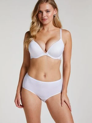 Hunkemöller Bawełniane majtki midi Superslip Biały