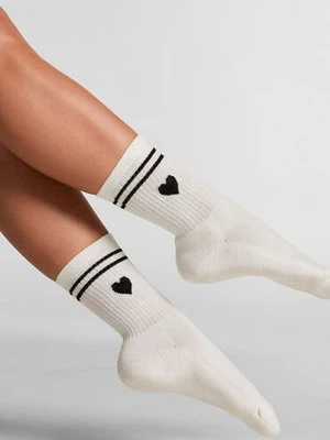 Hunkemöller Bawełniane skarpetki Crew Biały