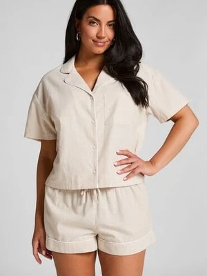 Hunkemöller Bawełniane spodenki Beżowy