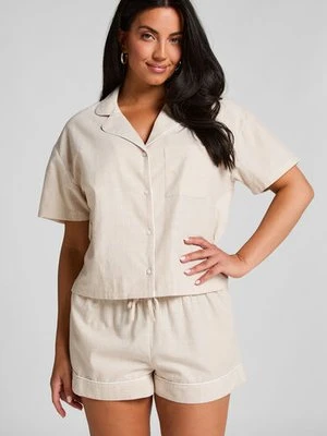 Hunkemöller Bawełniane spodenki Beżowy