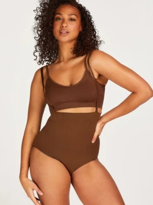 Hunkemöller Bezszwowe, wzmacniające figi z wysokim stanem Czerwony