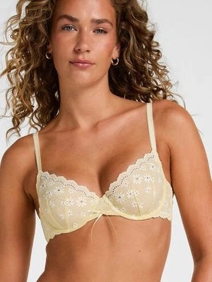 Hunkemöller Biustonosz Bez Wyściółki z Fiszbinami Gaia Żółty